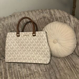 Michael Kors Tan and Cream Satchel